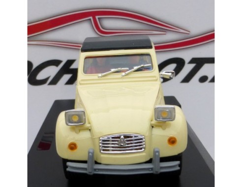 CITROEN 2 CV CAPOTADO MARFIL CON FAROS REDONDOS PINK-KAR