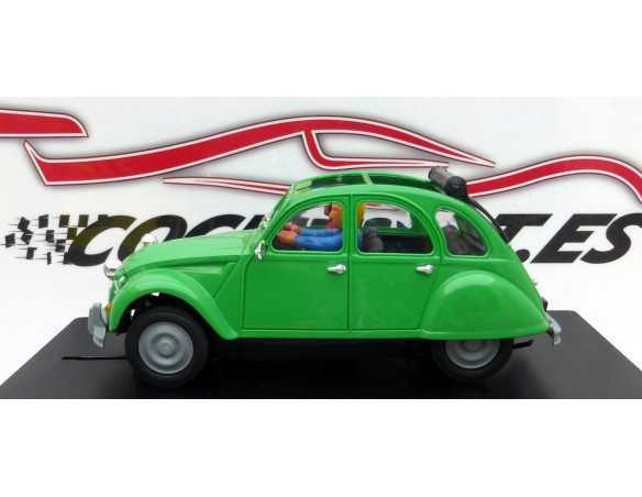 CITROEN 2 CV VERDE CABRIO CON FAROS REDONDOS PINK-KAR