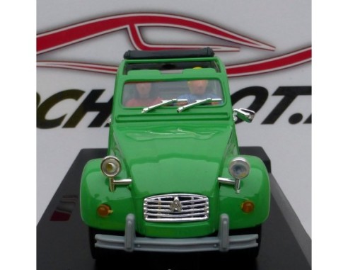 CITROEN 2 CV VERDE CABRIO CON FAROS REDONDOS PINK-KAR