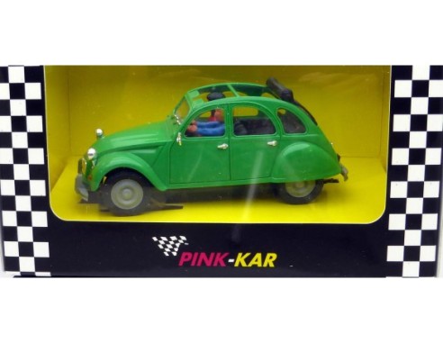 CITROEN 2 CV VERDE CABRIO CON FAROS REDONDOS PINK-KAR