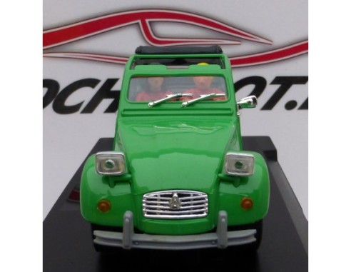 CITROEN 2 CV VERDE CABRIO CON FAROS CUADRADOS PINK-KAR