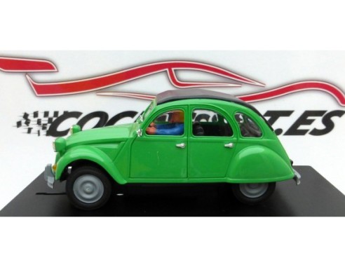 CITROEN 2 CV VERDE CAPOTADO CON FAROS CUADRADOS PINK-KAR