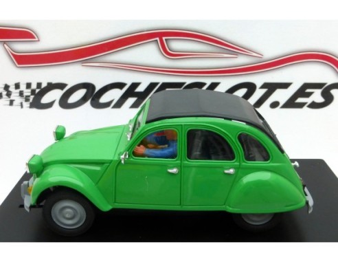 CITROEN 2 CV VERDE CAPOTADO CON FAROS CUADRADOS PINK-KAR