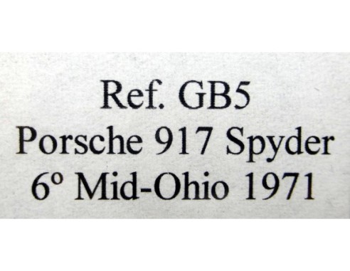 PORSCHE 917 SPYDER REF.GB5 FLY