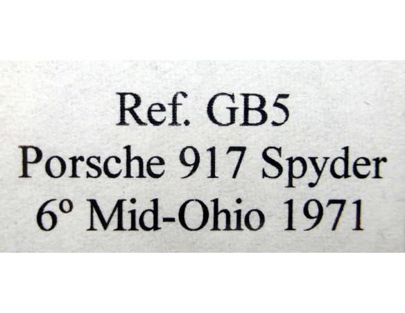 PORSCHE 917 SPYDER REF.GB5 FLY