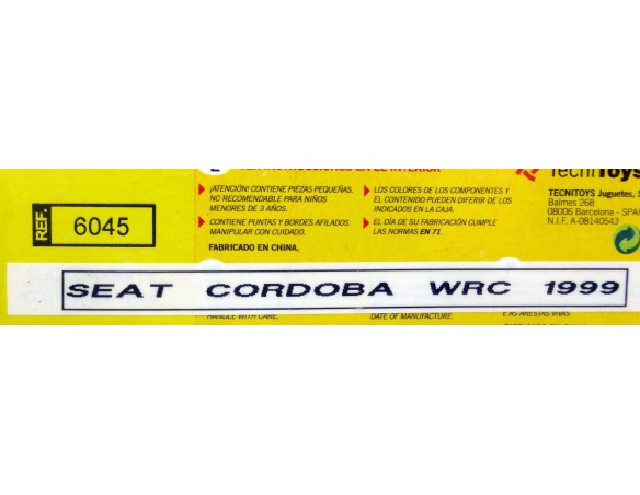 SEAT CORDOBA WRC 1999 REF.6045 TECNITOYS