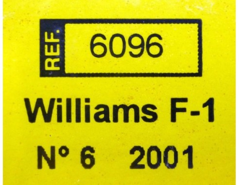 WILLIAMS F1 Nº6 2001 MONTOYA REF.6096 TECNITOYS