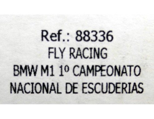 BMW M1 1ºCAMPEONATO NACIONAL DE ESCUDERIAS REF.88336 FLY