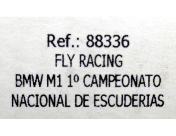 BMW M1 1ºCAMPEONATO NACIONAL DE ESCUDERIAS REF.88336 FLY