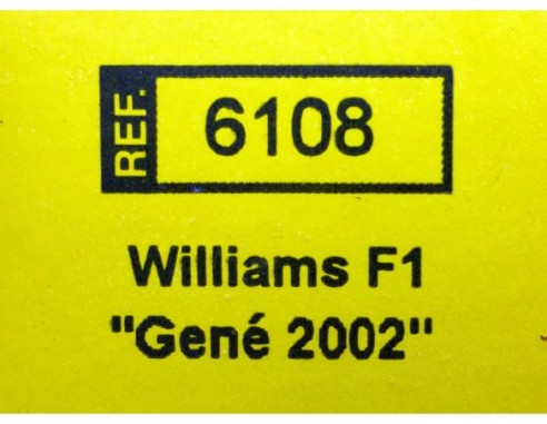 WILLIAMS F1 GENÉ 2002 REF.6108 TECNITOYS