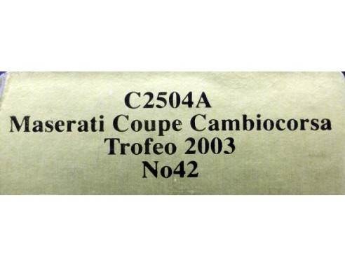 MASERATI COUPE CAMBIOCORSA TROFEO 2003 Nº2 REF.C2504A SUPERSLOT