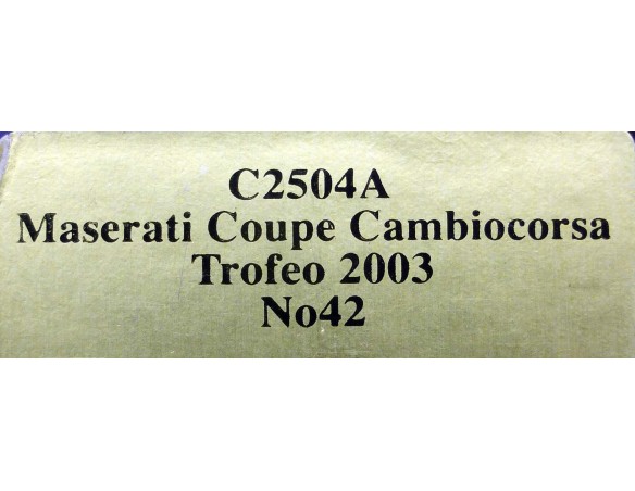MASERATI COUPE CAMBIOCORSA TROFEO 2003 Nº2 REF.C2504A SUPERSLOT