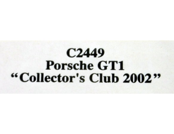 PORSCHE GT1 COLLECTOR”S CLUB 2002 REF.C2449 SUPERSLOT