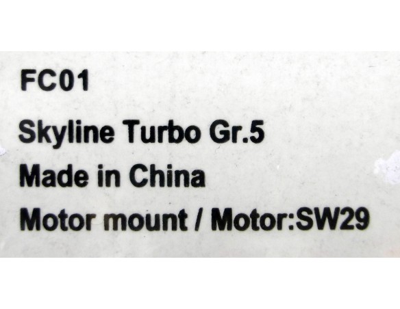 SKYLINE TURBO Gr.5 MOTOR SW29 REF.FC01 SIDEWAYS