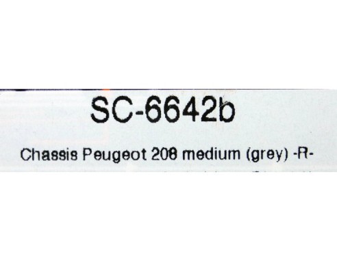 CHASSIS PEUGEOT 208 MEDIUM GREY-R REF.SC6642b SCALEAUTO