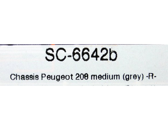 CHASSIS PEUGEOT 208 MEDIUM GREY-R REF.SC6642b SCALEAUTO