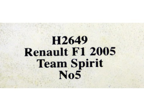 RENAULT F1 2005 TEAM SPIRIT REF.H2649 SUPERSLOT