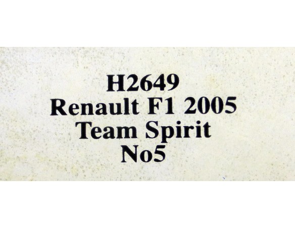 RENAULT F1 2005 TEAM SPIRIT REF.H2649 SUPERSLOT