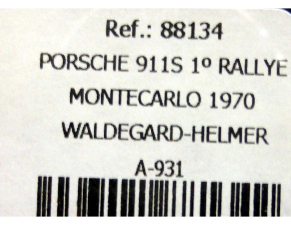 PORSCHE 911S RALLY MONTECARLO 1970 REF.A931 FLY