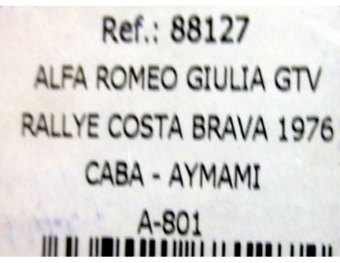 ALFA ROMEO GIULIA GTV COSTA BRAVA 1976 REF.801 FLY