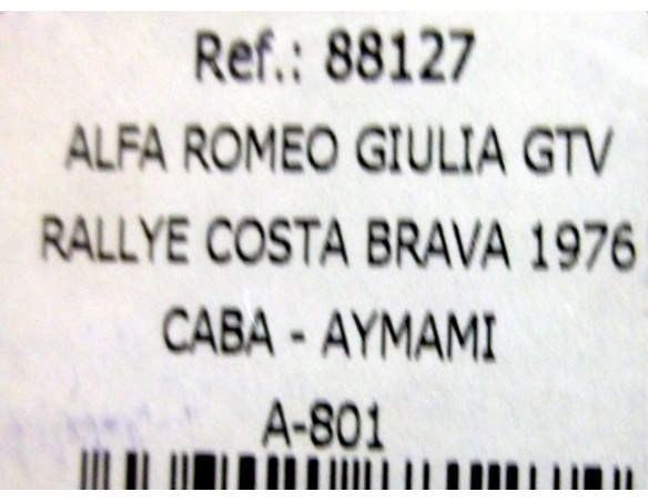 ALFA ROMEO GIULIA GTV COSTA BRAVA 1976 REF.801 FLY