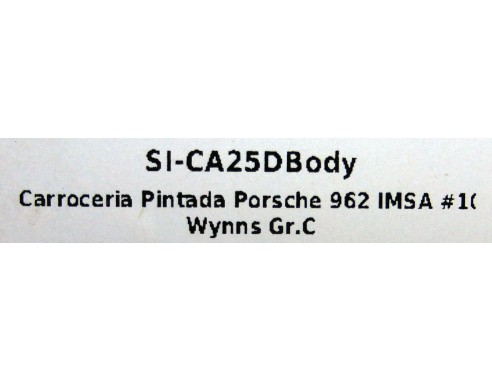 CARROCERIA DECORADA PORSCHE 962 IMSA REF.SI-CA25DBODY