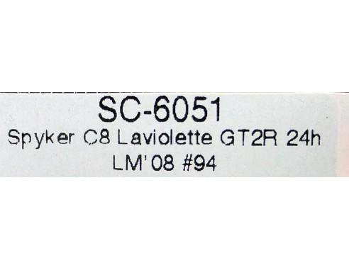 SPYKER C8 LAVIOLETTE GT2R 24H LM 2008 REF.SC6051 SCALEAUTO