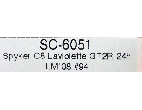 SPYKER C8 LAVIOLETTE GT2R 24H LM 2008 REF.SC6051 SCALEAUTO