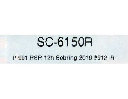 PORSCHE 991 RSR 12H SEBRING 2016 REF.SC-6150R SCALEAUTO
