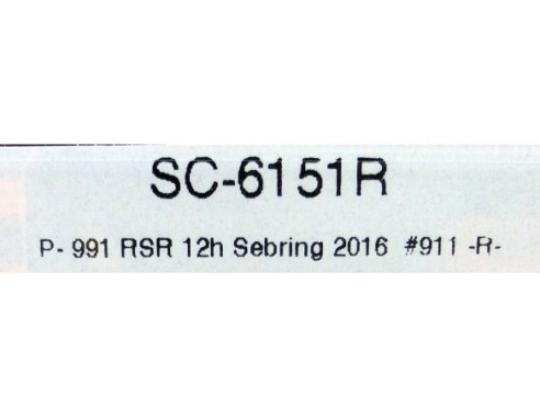 PORSCHE 991 RSR 12H SEBRING 2016 REF.SC-6151R SCALEAUTO
