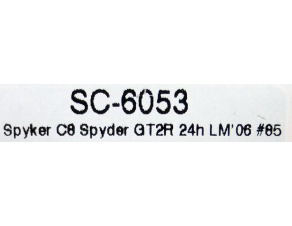 SPYKER C8 SPYDER GT2R 24h LM 2006 REF.SC6053 SCALEATO