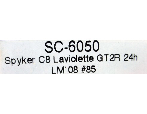 SPYKER C8 LAVIOLETTE GT2R 24H. LE MANS 08 REF.SC6050 SCALEAUTO