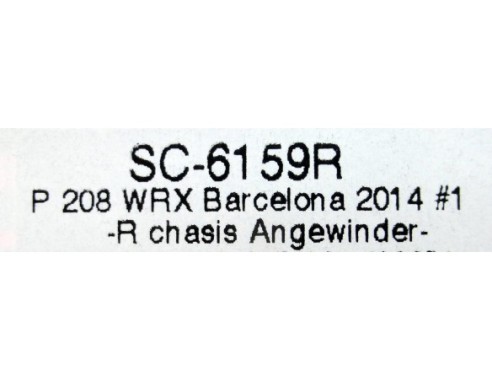 PEUGEOT 208 WRX BARCELONA 2014 REF.SC6159R SCALEAUTO