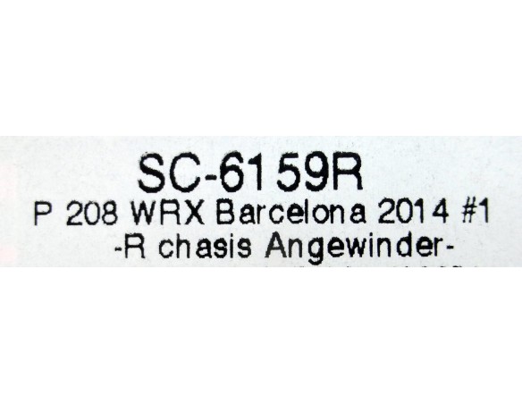 PEUGEOT 208 WRX BARCELONA 2014 REF.SC6159R SCALEAUTO
