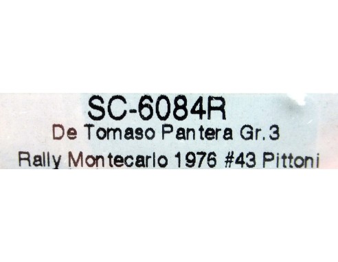 DE TOMASO PANTERA Gr.3 Rally Montecarlo 1976 REF.SC6084R SCALEAUTO