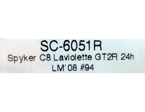 SPYKER C8 LAVIOLETTE GT2R 24H LM 2008 REF.SC6051R SCALEAUTO