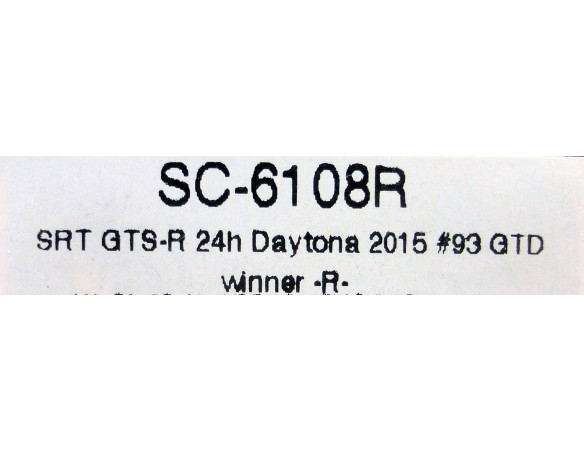 SRT VIPER GTS R 24h DAYTONA 2015 REF.SC6108R SCALEAUTO