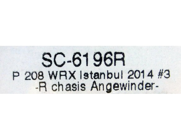 PEUGEOT 208 WRX ISTANBUL 2014 REF.SC6196R SCALEAUTO