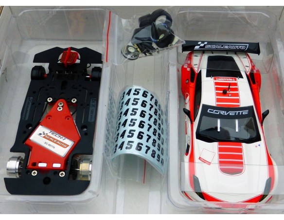 CORVETTE C7R CUP 2017 WHITE/RED REF.SC6179a SCALEAUTO