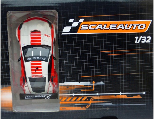 CORVETTE C7R CUP 2017 WHITE/RED REF.SC6179a SCALEAUTO