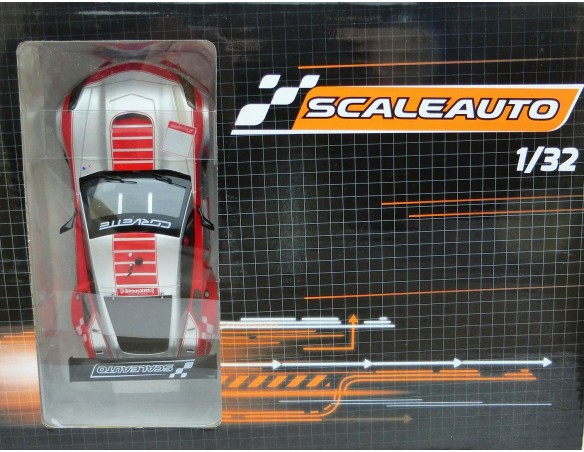 CORVETTE C7R CUP 2017 SILVER/RED REF.SC6179b SCALEAUTO