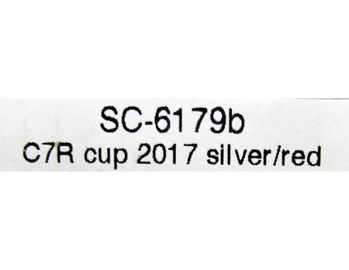 CORVETTE C7R CUP 2017 SILVER/RED REF.SC6179b SCALEAUTO