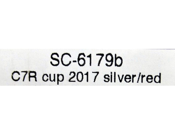CORVETTE C7R CUP 2017 SILVER/RED REF.SC6179b SCALEAUTO