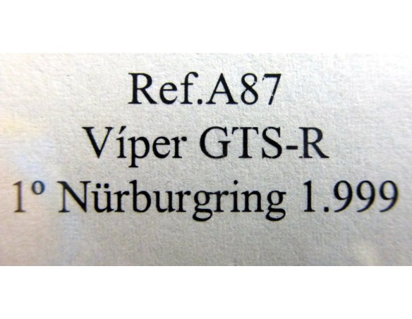 DODGE VIPER GTS-R “24h.Nuburgr.” AMARILLO REF.A87 FLY