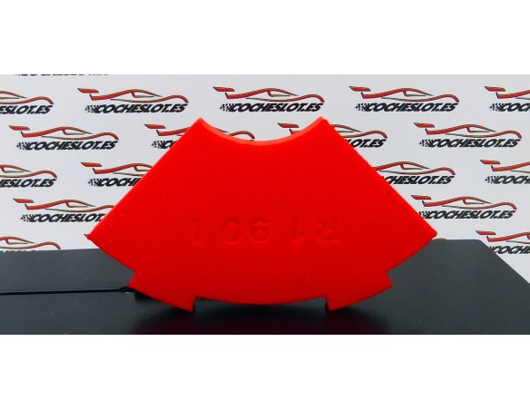 BORDE INTERIOR CURVA INTERIOR 90º ROJA PIEZA 3D