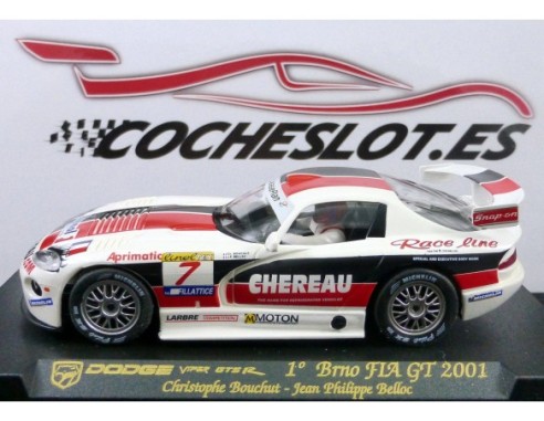 DODGE VIPER GTS-R 1º BRNO FIA GT 2001 BLANCO RAYA ROJA Y NEGRA REF.A89 FLY