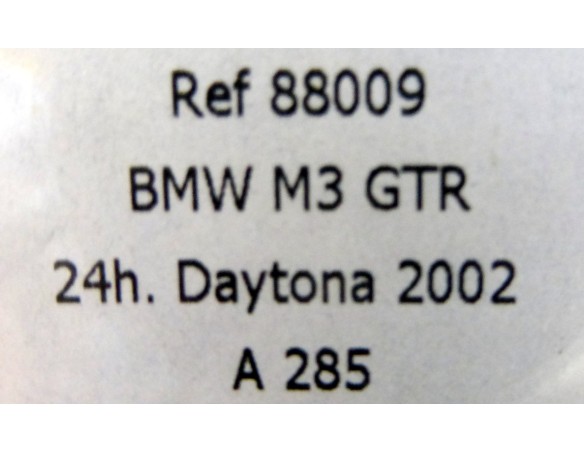 BMW M3 GTR DAYTONA 2002 PLATA REF.A285 FLY