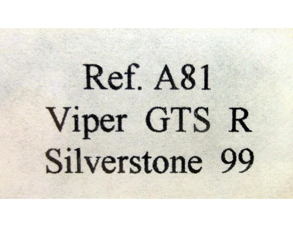 DODGE VIPER GTS-R Silverston 99 GRIS RAYA NEGRA REF.A81 FLY
