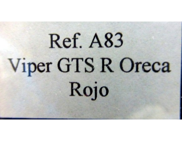 DODGE VIPER GTS-R “ Le Mans 99” ROJO REF.A83 FLY