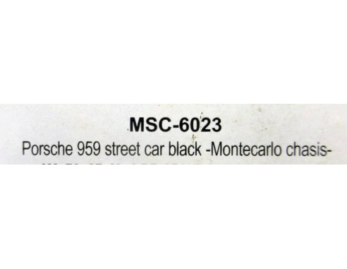 PORSCHE 959 STREET CAR BLACK REF.6023 MSC